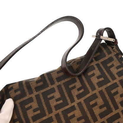 Fendi Brown Canvas Zucca Mamma Baguette Handbag