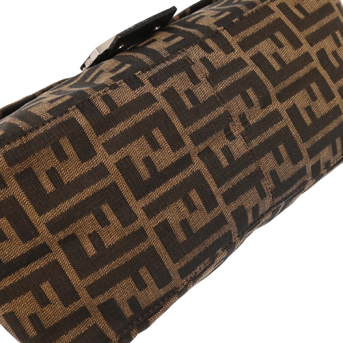 Fendi Brown Canvas Zucca Mamma Baguette Handbag