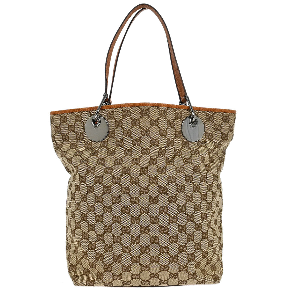 Gucci Beige Canvas GG Tote Handbag
