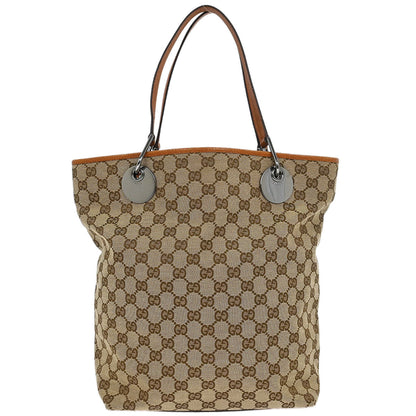 Gucci Beige Canvas GG Tote Handbag