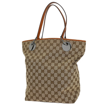 Gucci Beige Canvas GG Tote Handbag