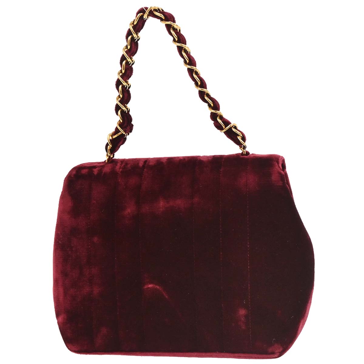 Chanel Bordeaux Velvet Mademoiselle Chain Handbag