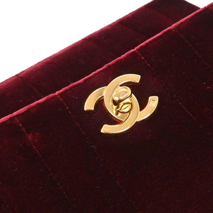 Chanel Bordeaux Velvet Mademoiselle Chain Handbag