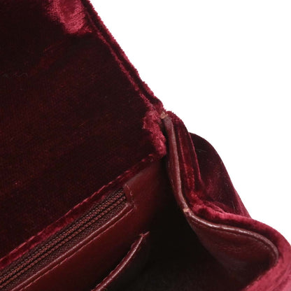 Chanel Bordeaux Velvet Mademoiselle Chain Handbag