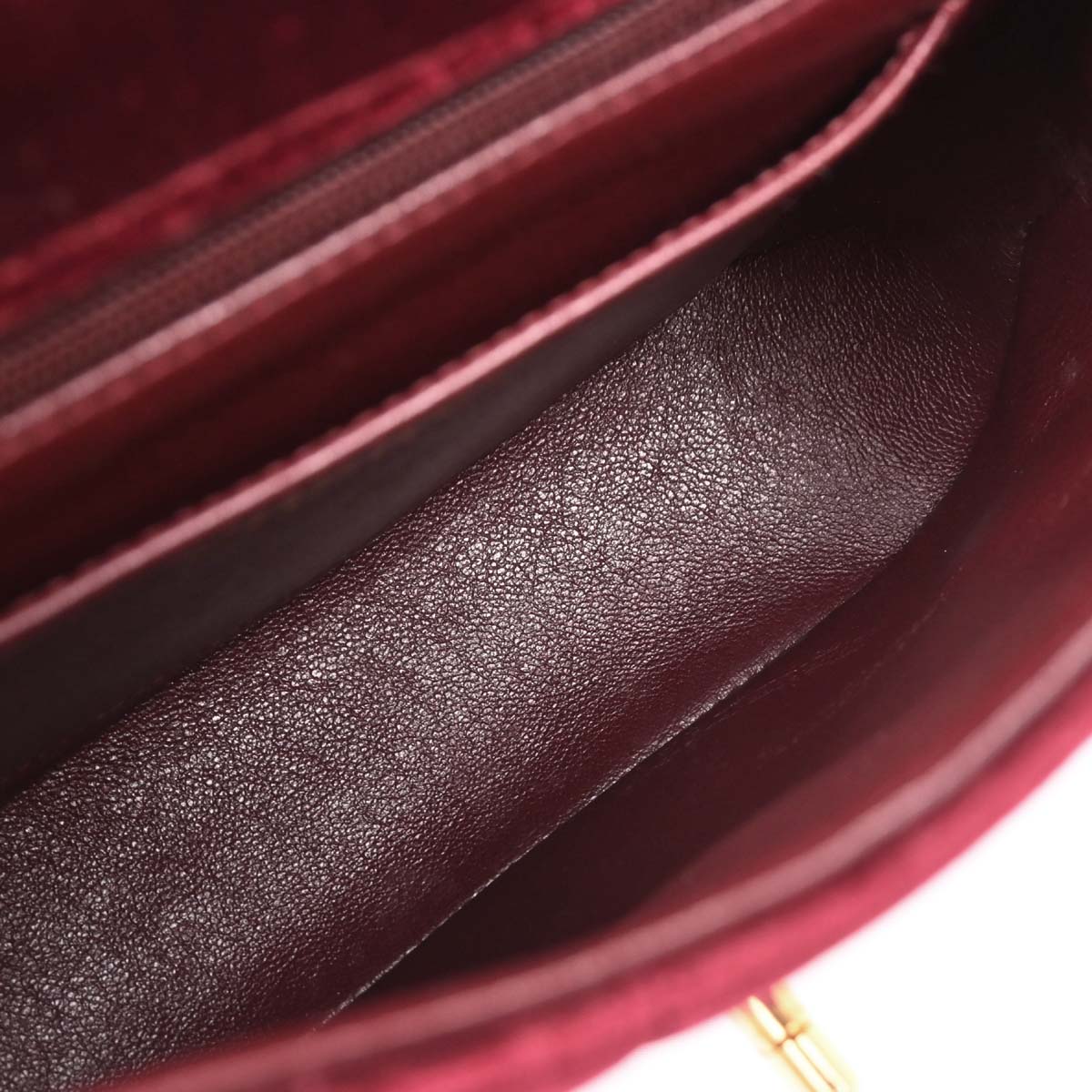 Chanel Bordeaux Velvet Mademoiselle Chain Handbag