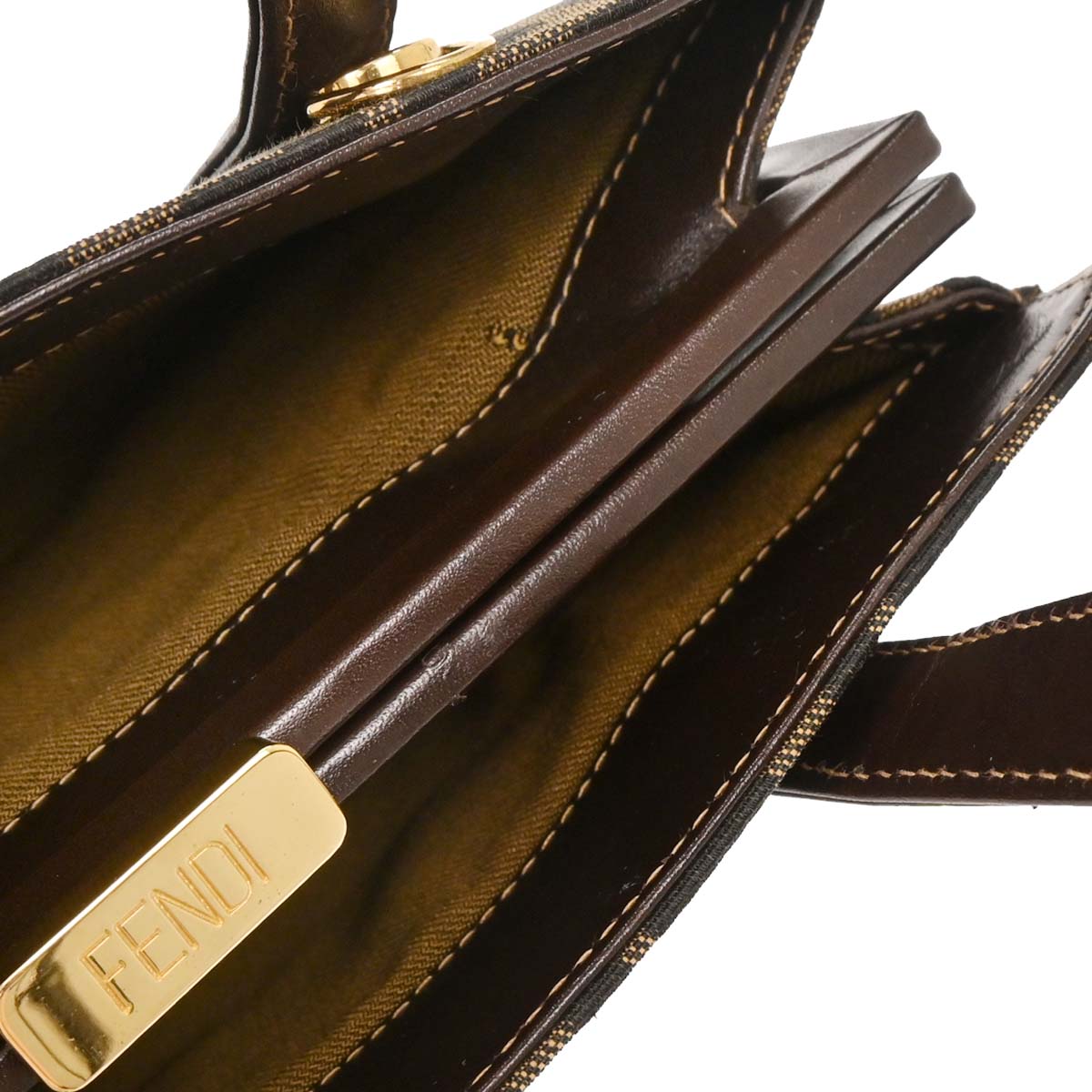 Fendi Brown Zucca 2way Shoulder Tote Handbag