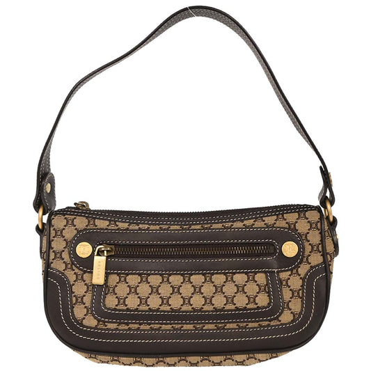 Celine Brown Canvas Macadam Handbag
