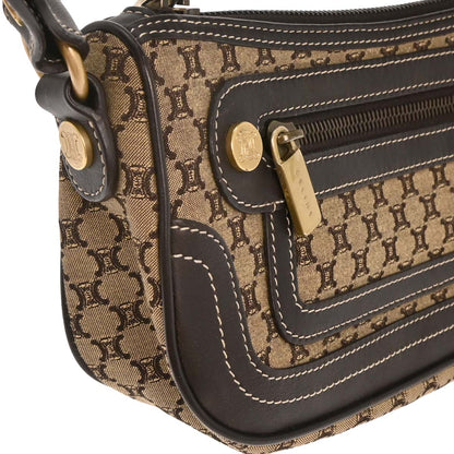 Celine Brown Canvas Macadam Handbag