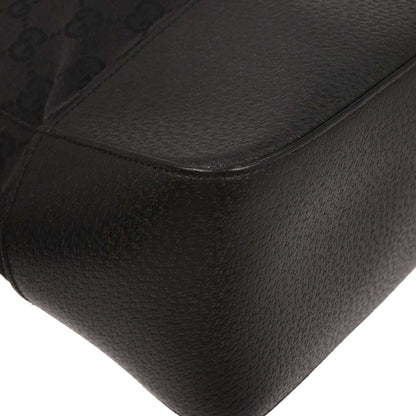 Gucci Black Canvas GG Messenger Shoulder Bag