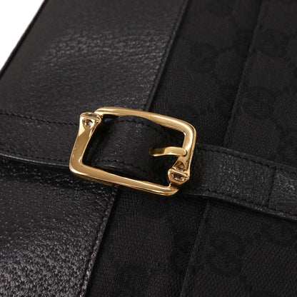 Gucci Black Canvas GG Messenger Shoulder Bag