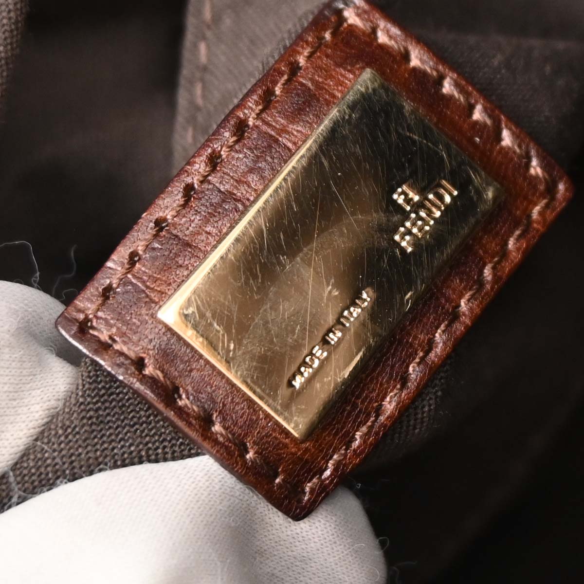 Fendi Brown Zucchino Handbag