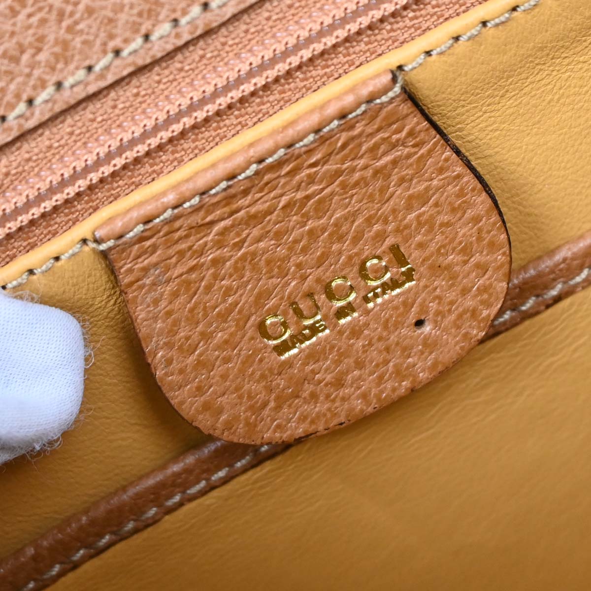 Gucci Brown Pigskin Bamboo 2way Shoulder Handbag
