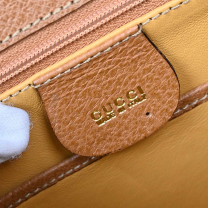 Gucci Brown Pigskin Bamboo 2way Shoulder Handbag