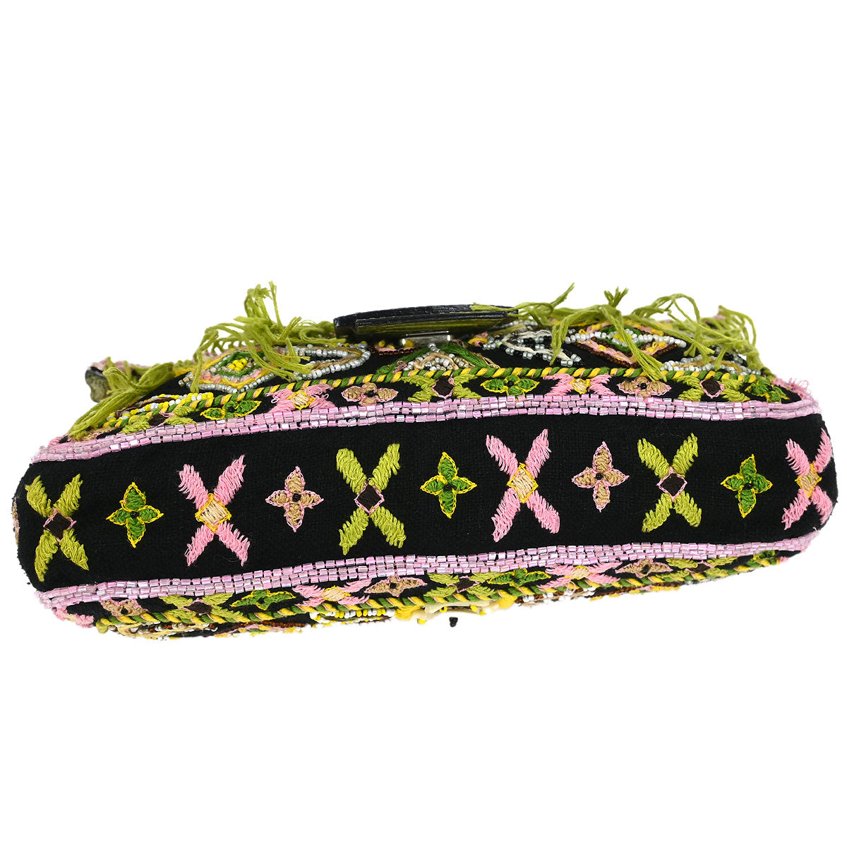 Fendi * Multicolor Embroidered Baguette Handbag
