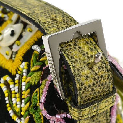 Fendi * Multicolor Embroidered Baguette Handbag