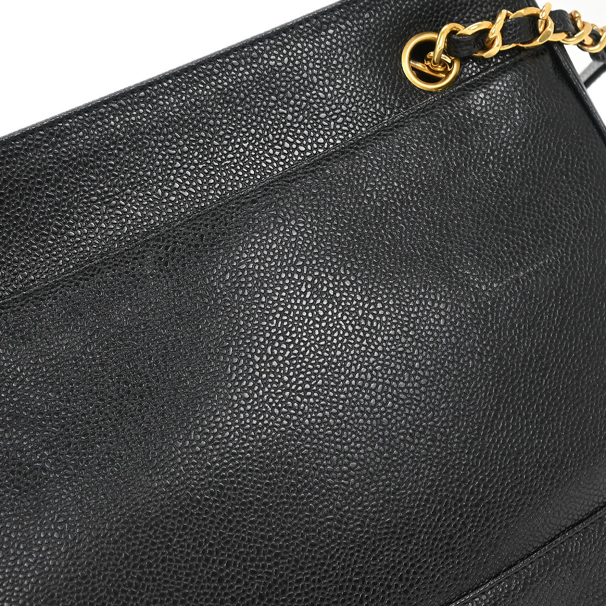 Chanel Black Caviar Triple CC Shoulder Tote Bag