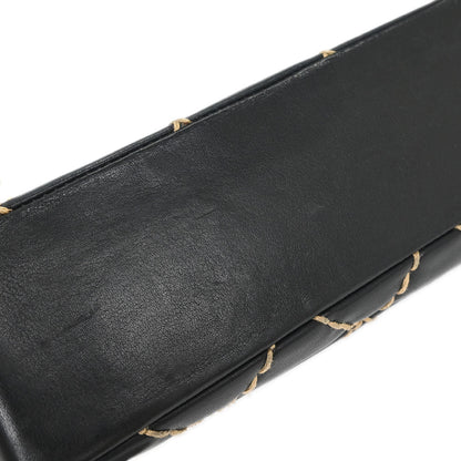 Chanel Black Calfskin Wild Stitch Shoulder Bag