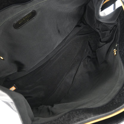 Chanel Black Caviar Supermodel Shoulder Tote Bag