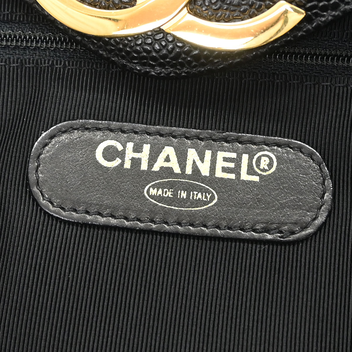 Chanel Black Caviar Supermodel Shoulder Tote Bag