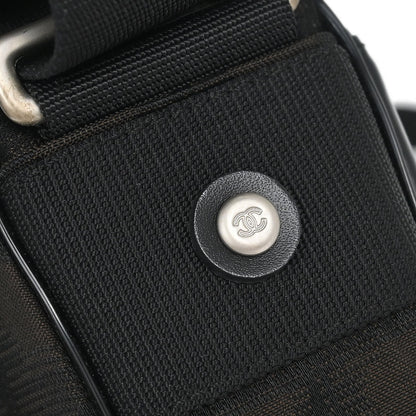 Chanel Dark Brown Jacquard Travel Line Shoulder Bag