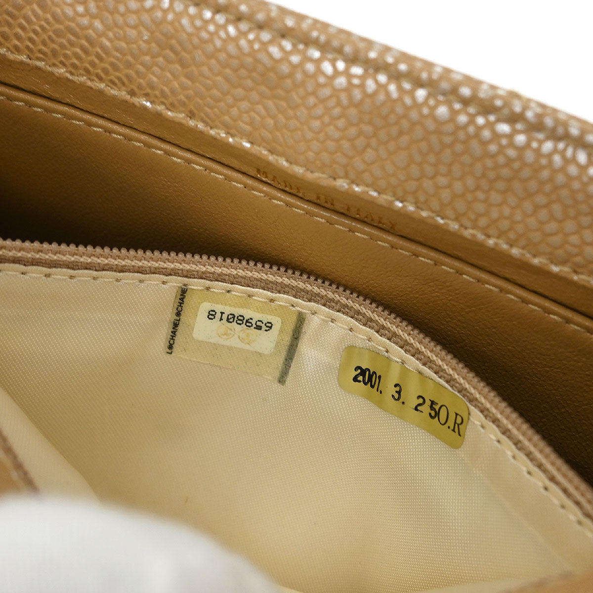 Chanel Beige Caviar Handbag