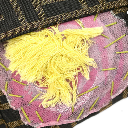 Fendi Brown Zucca Patchwork Baguette Handbag