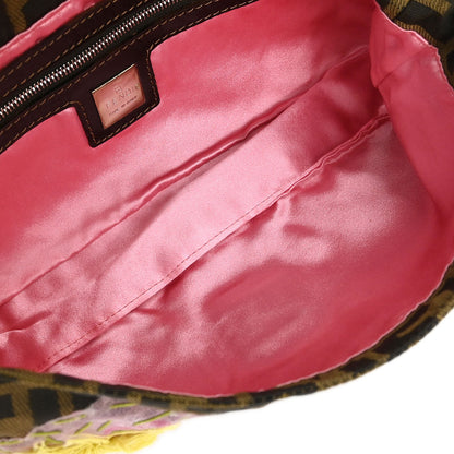 Fendi Brown Zucca Patchwork Baguette Handbag