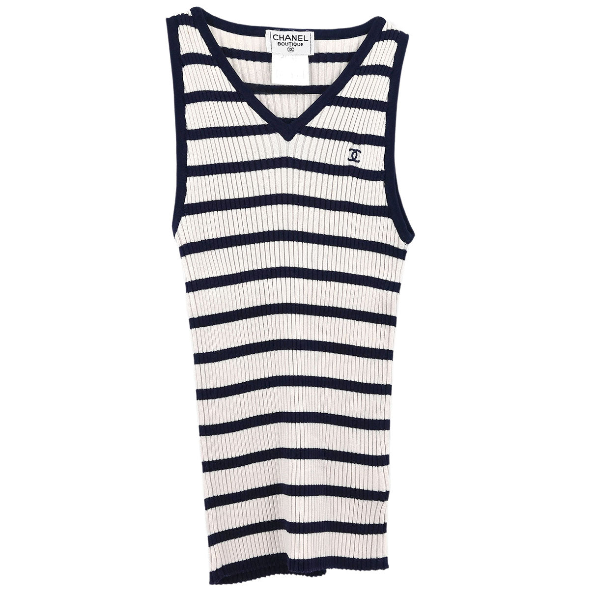 Chanel Sleeveless Tank Top White #40