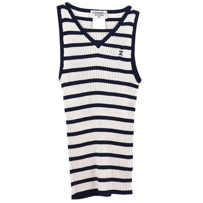 Chanel Sleeveless Tank Top White #40