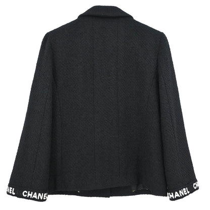Chanel Single Breasted Jacket Black #36