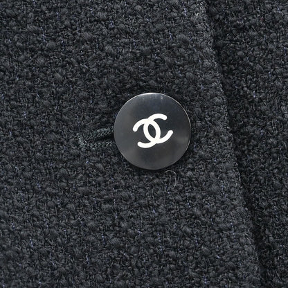 Chanel Single Breasted Jacket Black #36