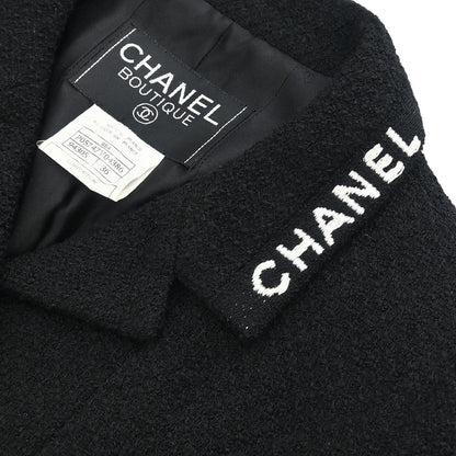 Chanel Single Breasted Jacket Black #36