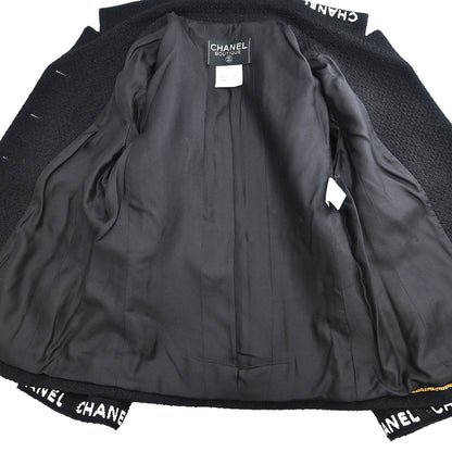 Chanel Single Breasted Jacket Black #36