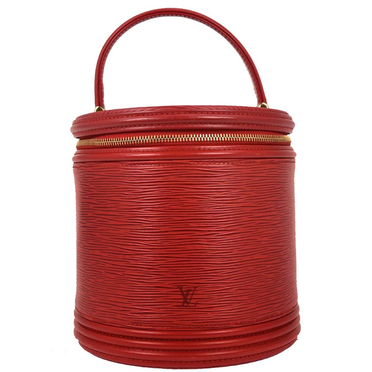 Louis Vuitton 1996 Red Epi Cannes Vanity Handbag M48037