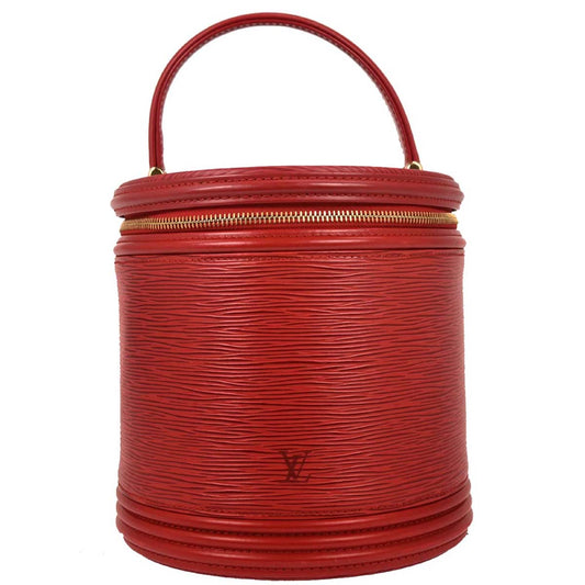Louis Vuitton 1996 Red Epi Cannes Vanity Handbag M48037