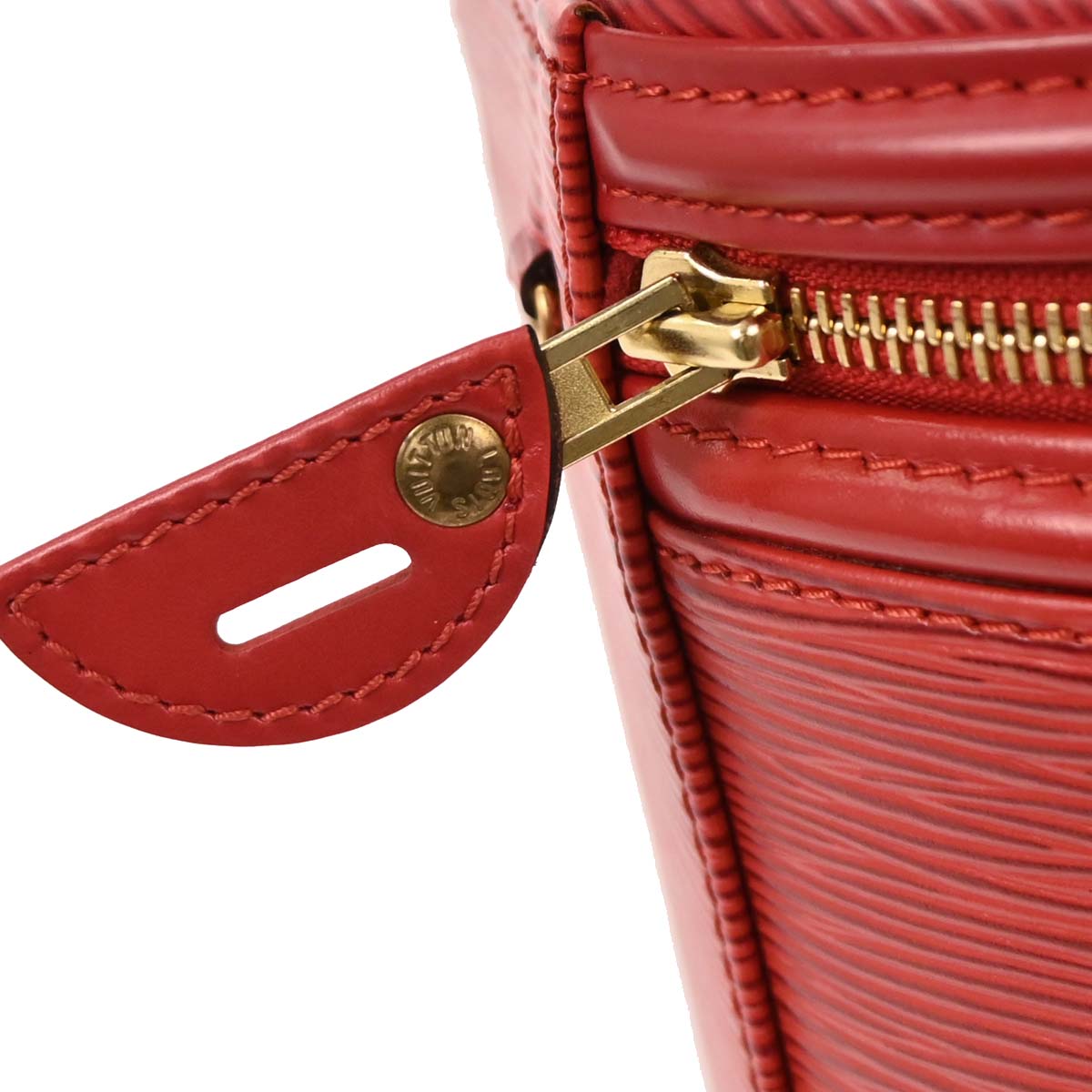 Louis Vuitton 1996 Red Epi Cannes Vanity Handbag M48037