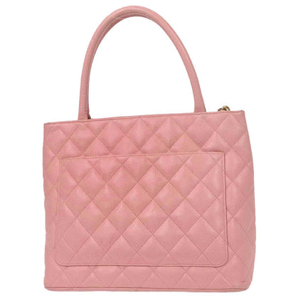Chanel 2004-2005 Pink Caviar Medallion Tote Handbag