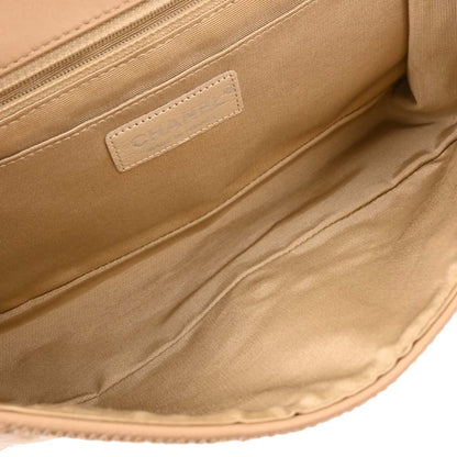Chanel * 2006-2008 Brown Mixed Material Patchwork Single Flap Bag Mediuｍ