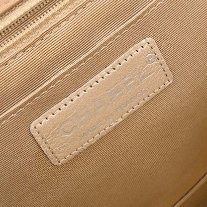 Chanel * 2006-2008 Brown Mixed Material Patchwork Single Flap Bag Mediuｍ