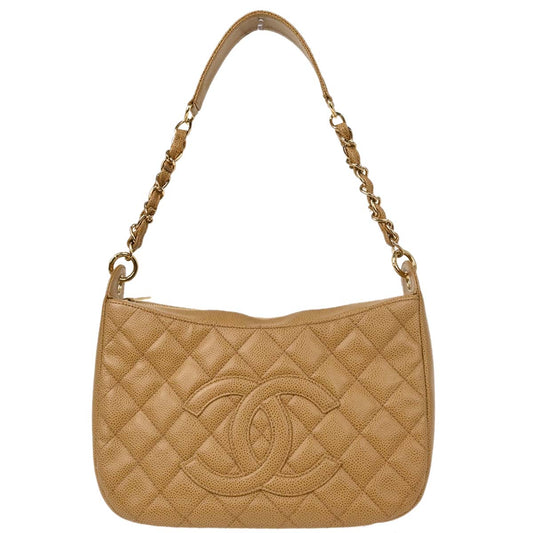 Chanel 2002-2003 Beige Caviar Handbag