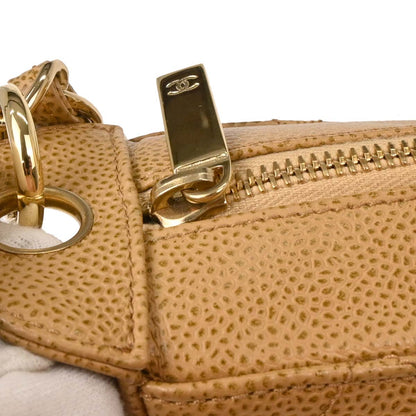 Chanel 2002-2003 Beige Caviar Handbag