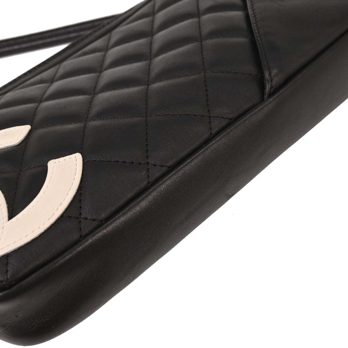 Chanel 2005-2006 Black Calfskin Cambon Ligne Handbag