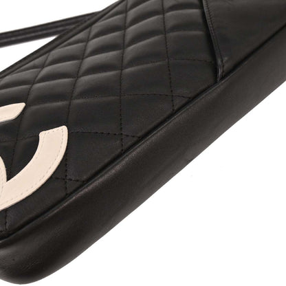 Chanel 2005-2006 Black Calfskin Cambon Ligne Handbag
