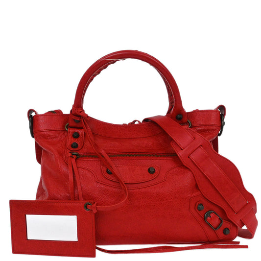 Balenciaga Red The Town 2way Shoulder Handbag