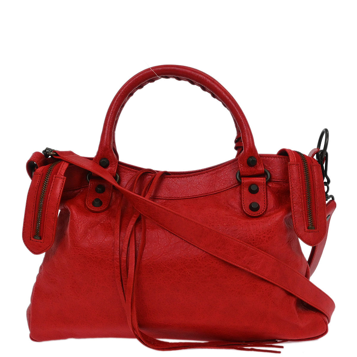 Balenciaga Red The Town 2way Shoulder Handbag