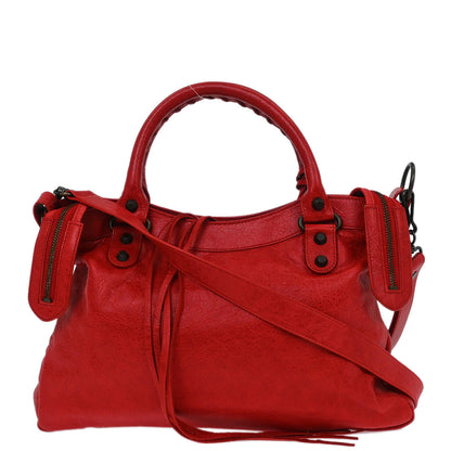 Balenciaga Red The Town 2way Shoulder Handbag