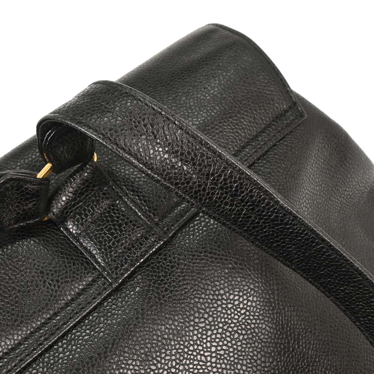 Chanel 1996-1997 Black Caviar Triple CC Backpack