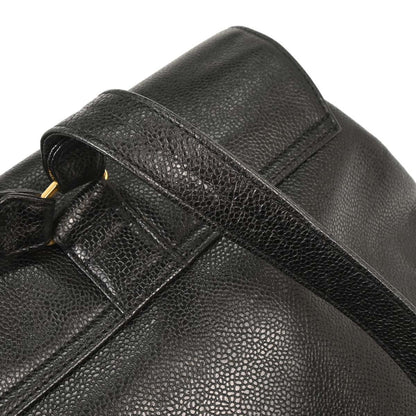 Chanel 1996-1997 Black Caviar Triple CC Backpack