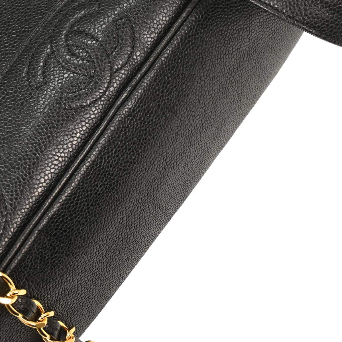 Chanel 1996-1997 Black Caviar Triple CC Backpack