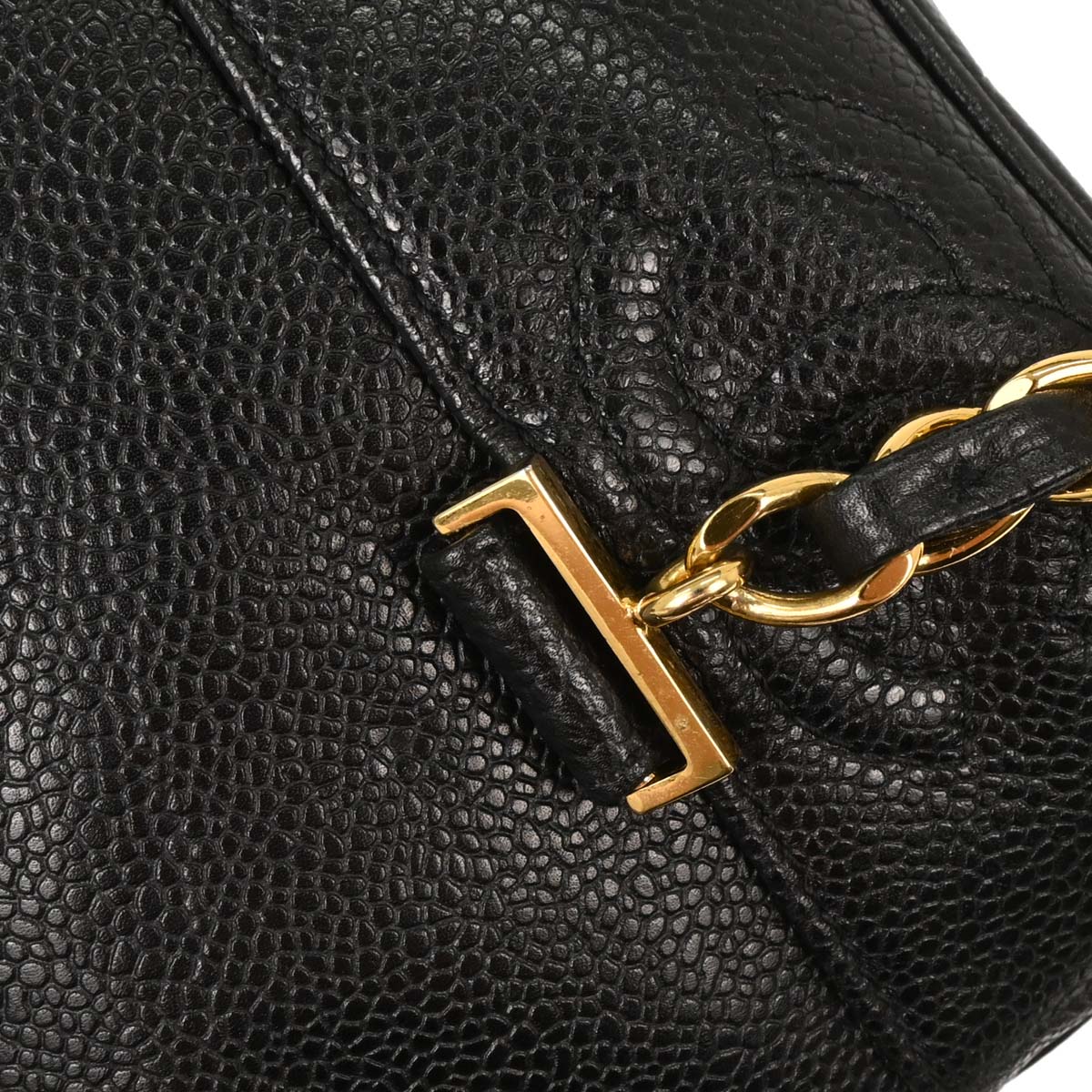Chanel 1996-1997 Black Caviar Triple CC Backpack